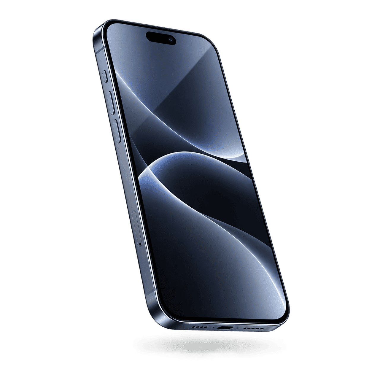A business smartphone shown on a plain background